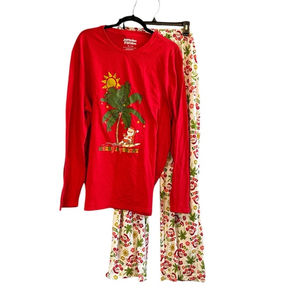 Jammie’s for Families Beach Vacation Tropical Santa Christmas Men’s Pajamas XL - Picture 1 of 5